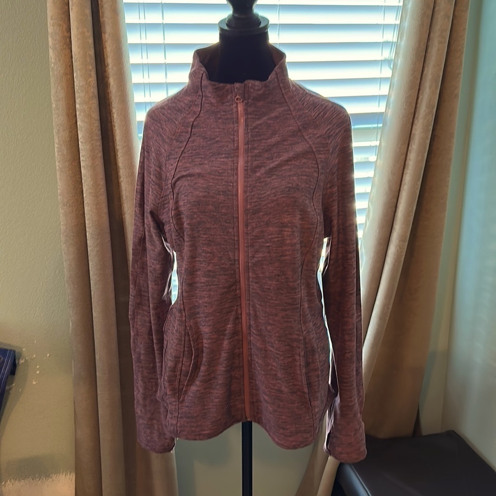 Yogolicious athletic zippered jacket in Slate rose color size XXL NWT
